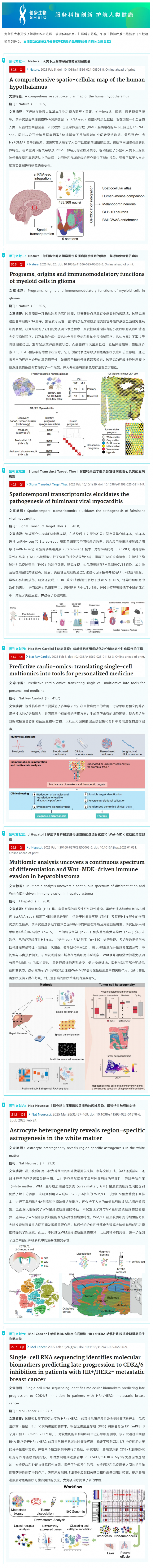 2025 頂刊文獻速遞_單細胞轉錄組系列（2 月）